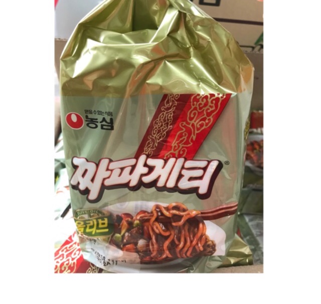 Combo 5 Gói Mỳ Tương Đen Vị Oliu Hàn Quốc