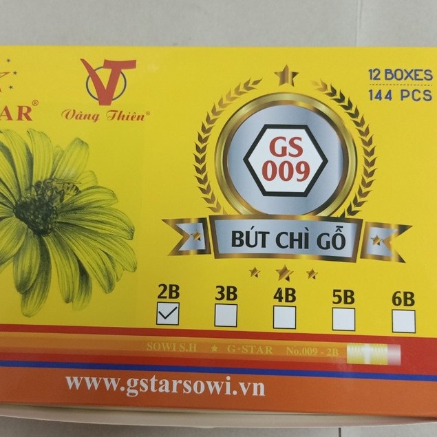 combo 12 cây Bút chì gỗ GS - 009 2B