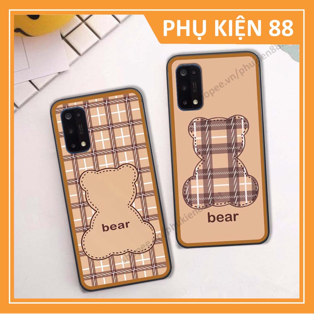 Ốp lưng Realme 7 / 7 Pro ốp điện thoại LineBear, bé tóc xù, hoa siêu đẹp
