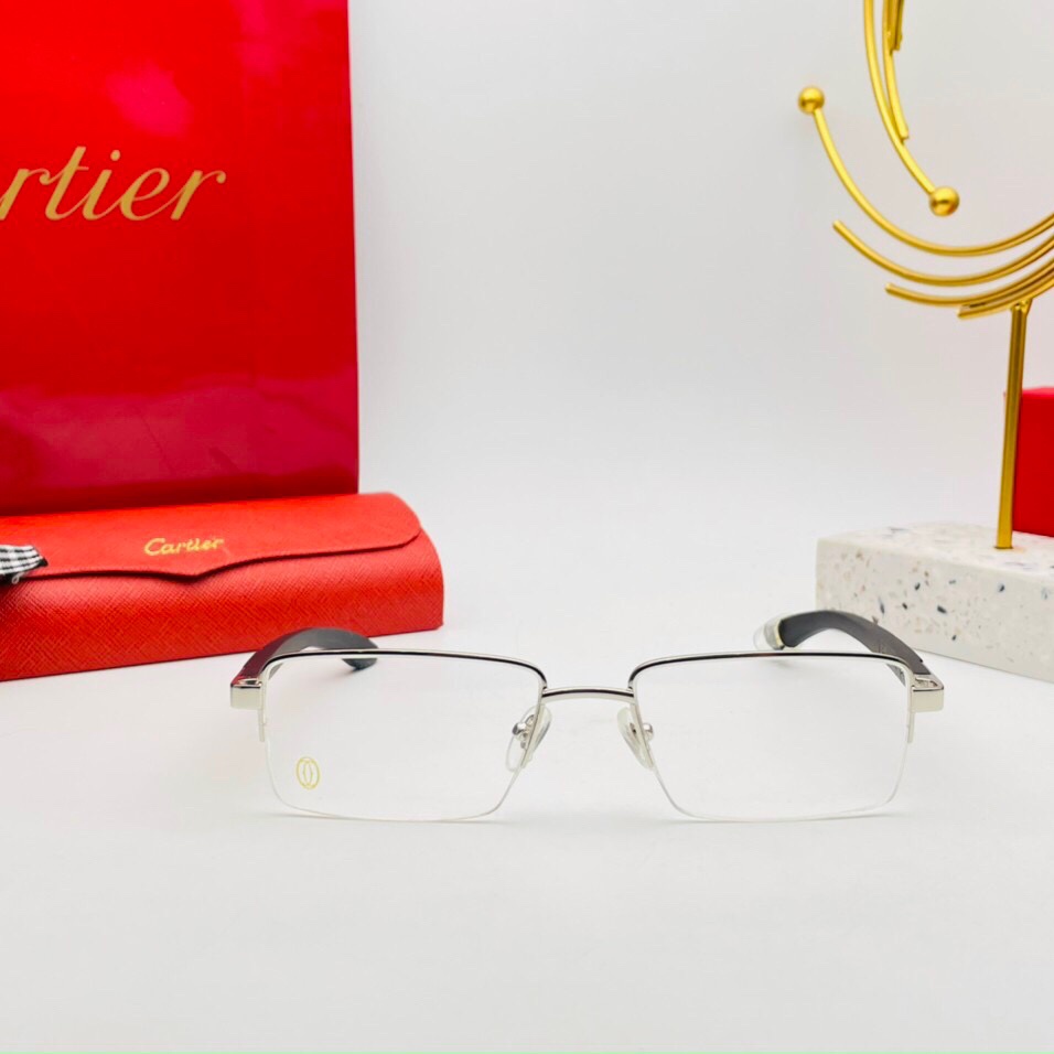 Gọng Kính Kim loại, Càng Gỗ, Mắt kính cận nam, Hàng Cao Cấp, Kèm Full Box, Bảo hành 12 tháng - donghokinhmat168