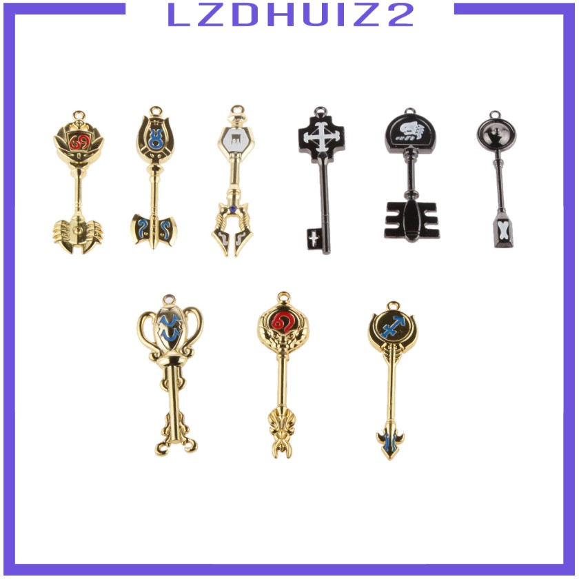 [Lzdhuiz] Les Fleurs Fairy Tail Guild Memeber Lucy 18 Chìa Khóa Linh Hồn + 1 Vòng cổ Quà Tặng