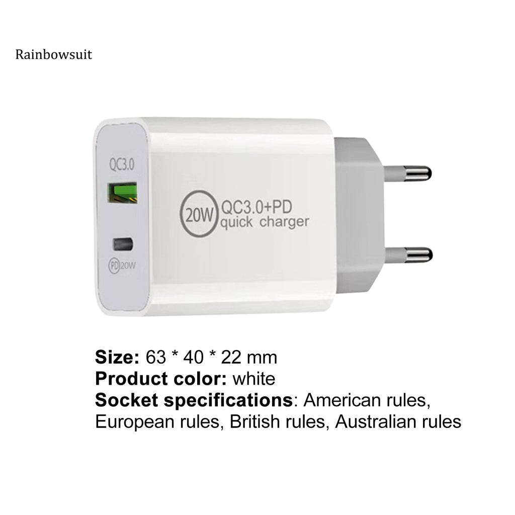 Cốc sạc nhanh PD 20W QC3.0 dành cho điện thoại