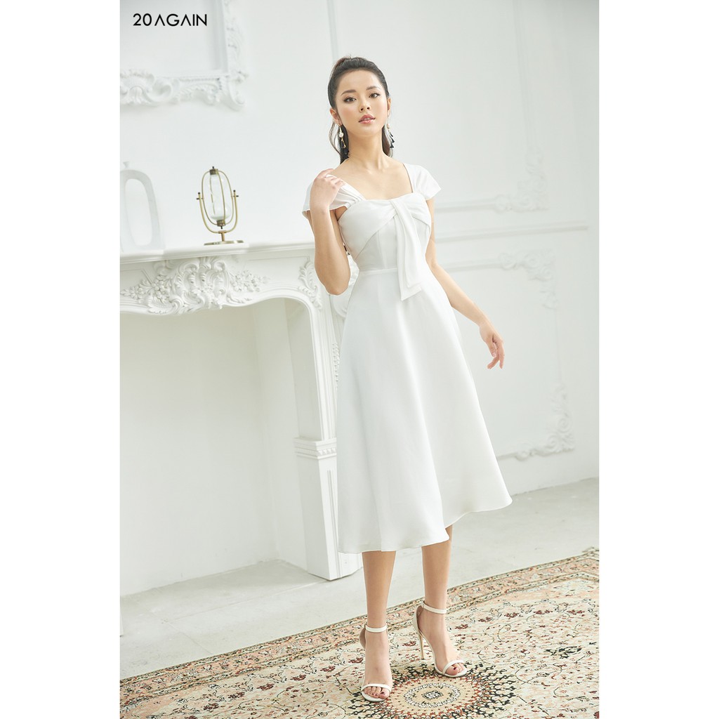 Đầm xòe nơ ngực 20AGAIN DEA1026 | BigBuy360 - bigbuy360.vn