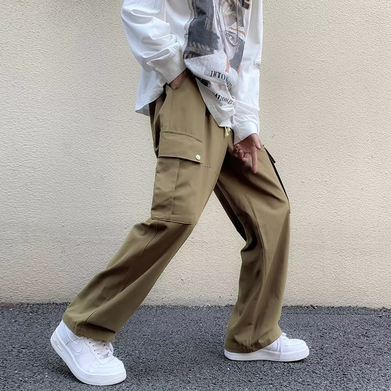 Quần Dài Ống Rộng Thời Trang Đường Phố Mỹ Cá Tính Cho Nam