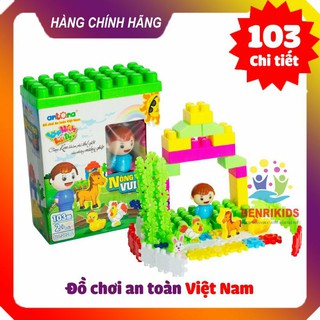 (Hàng VN) Bộ Đồ Chơi Xếp Hình Nông Trại Vui Vẻ 103CT Antona Giúp Bé Phát Triển Tư Duy Sáng Tạo