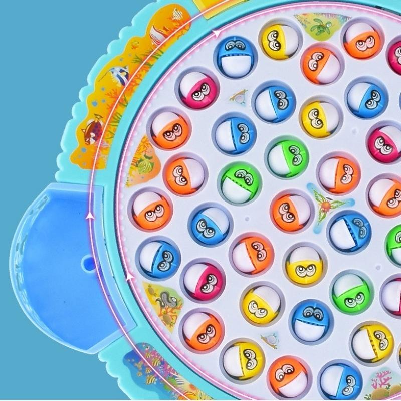 Bộ đồ chơi câu cá cho bé 45 con cần câu móc, nhiều màu, có nhạc, tặng kèm pin, đồ chơi thông minh GenKids