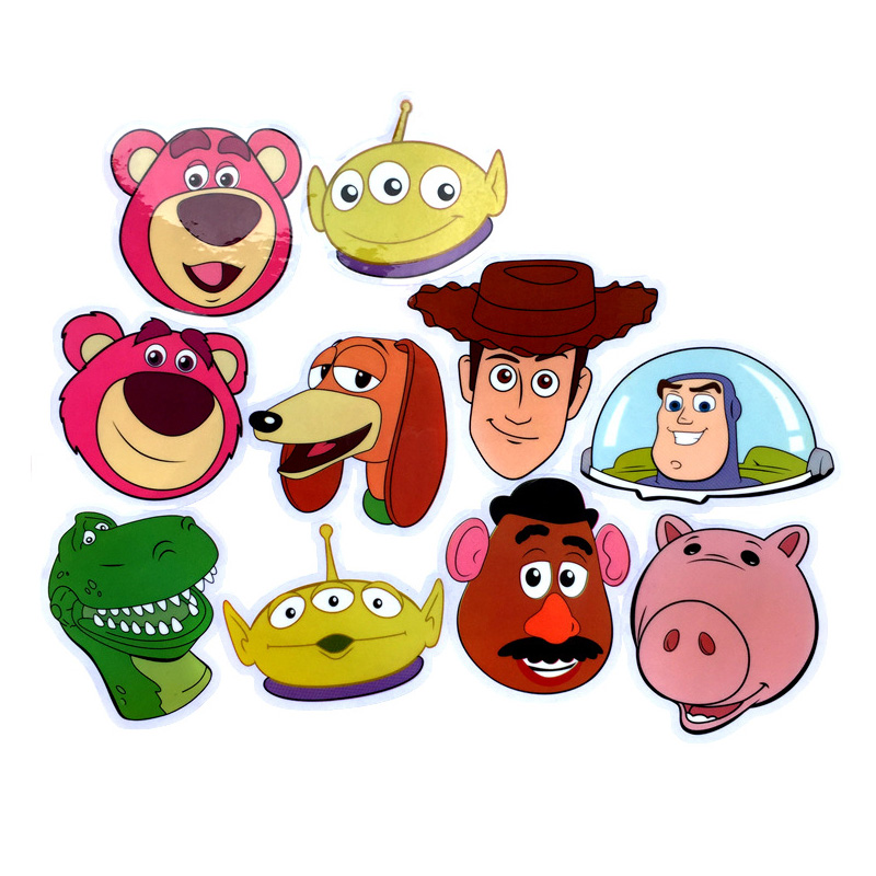 Bộ 10 Miếng Dán TS4 Forky Bằng PVC Chống Nước Hình Anime Trang Trí Xe Hơi / Laptop / Ván Trượt / Vali DIY