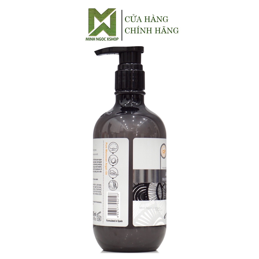 Dầu gội phục hồi trẻ hóa tóc Abania Pure Argan 500ml siêu mềm mượt chuẩn salon