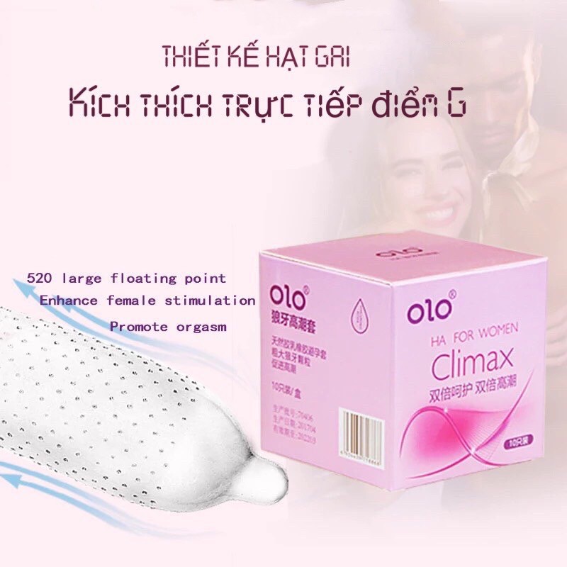 Bao cao su OLO thân có đốt kích thích G điểm | OLO For Women Climax