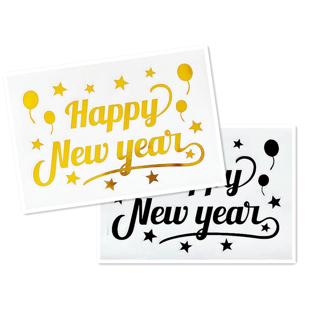 Miếng Dán Bong Bóng Trong Suốt Trang Trí Chúc Mừng Năm Mới / Giáng Sinh