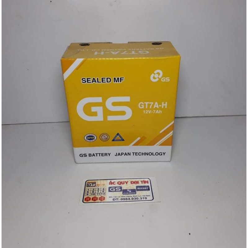 Bình ắc quy khô GS GT7A- cho xe SH nhập SCR Liberty
