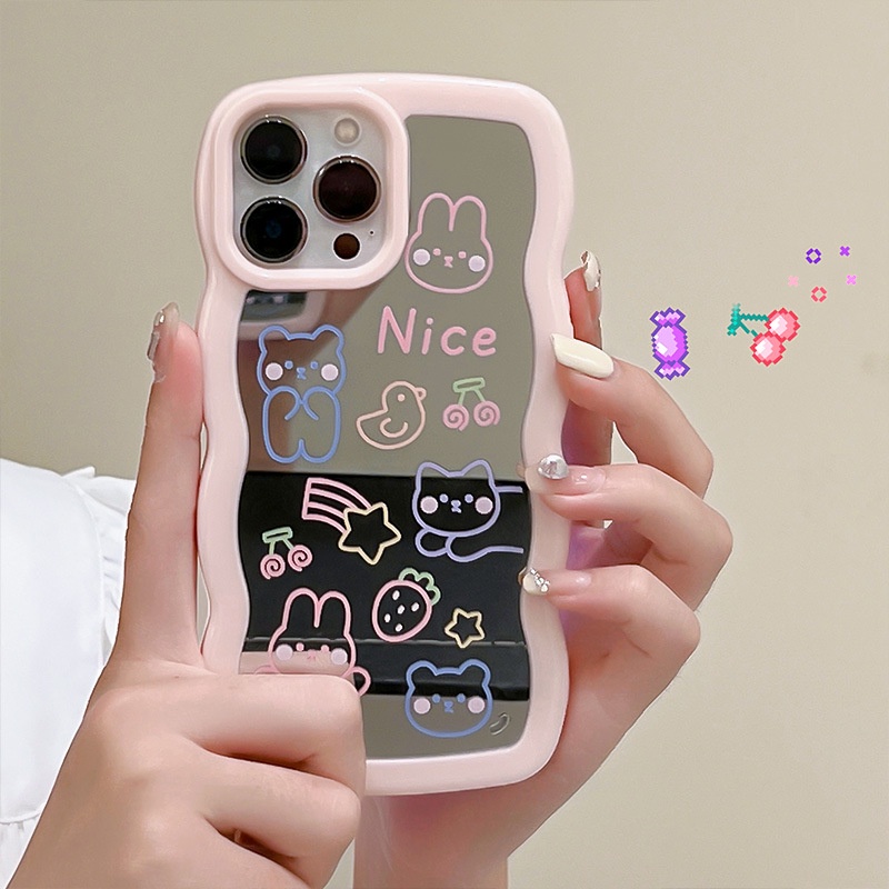Ốp lưng iphone ốp Điện Thoạii Mặt Gương Họa Tiết Hoạt Hình Cho iPhone 14 13 12 11 promax XS XR xsmax se2020 6 7 8plus