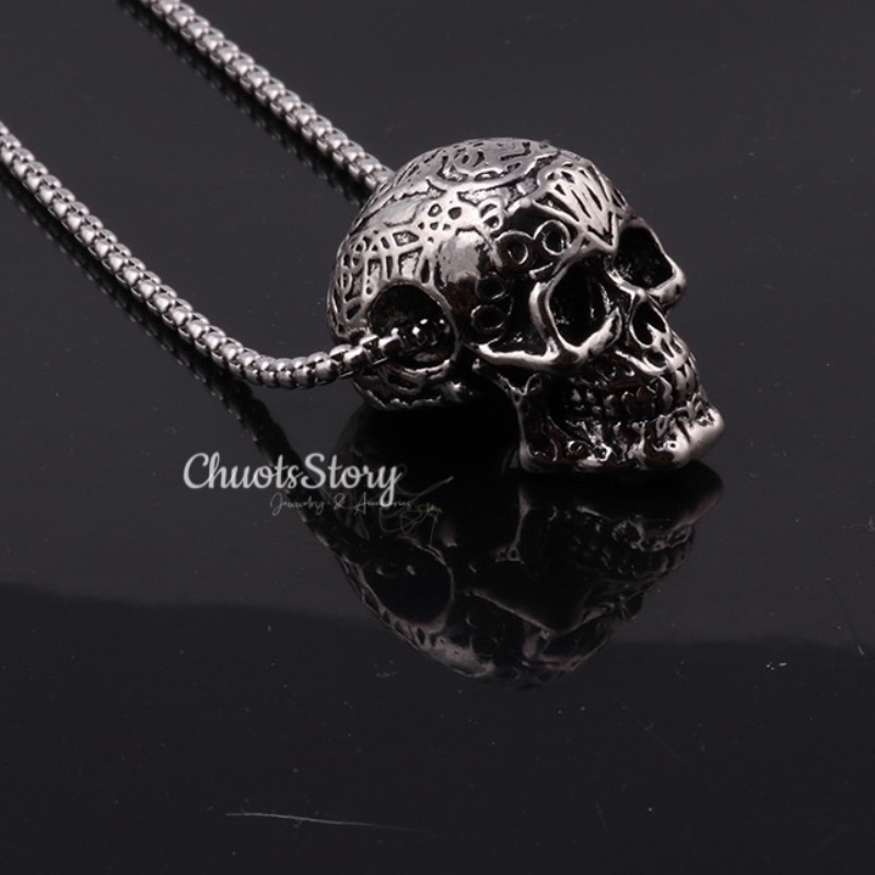 Vòng cổ nam hình đầu lâu, dây chuyền unisex cá tính - VCT0003 - ChuotsStory
