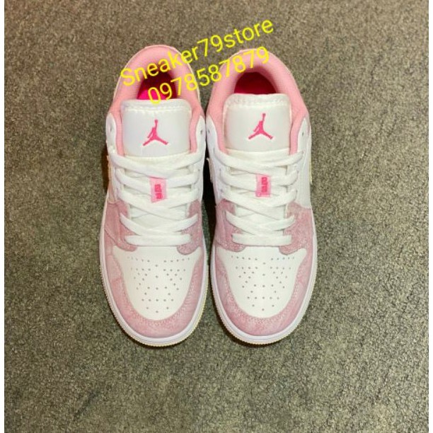 Giày Nike Air Jordan 1 Low Strawberry Ice Cream CW7104-601 Women  Hình Ảnh Độc Quyền