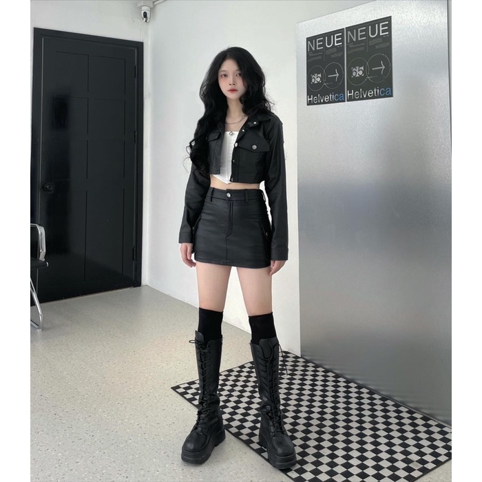 Keisha Skirt / chân váy da