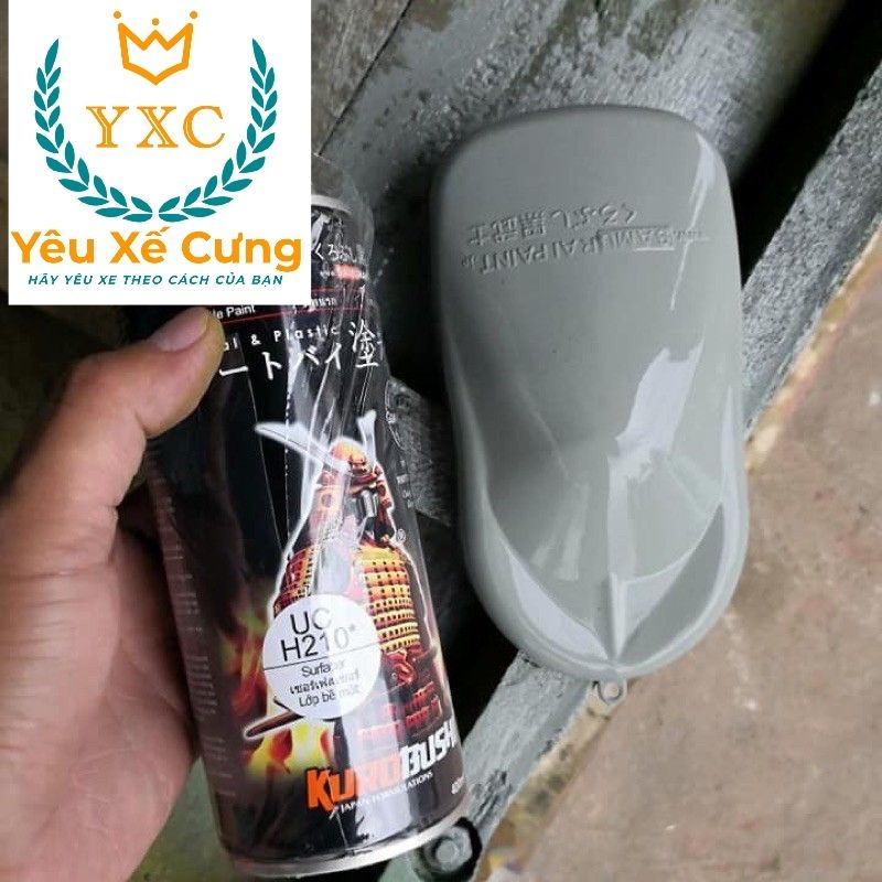 UCH210 _ Sơn lót nền cho màu chính - Chai sơn sịt xe máy SAMURAI UCH210 - Lót Xám