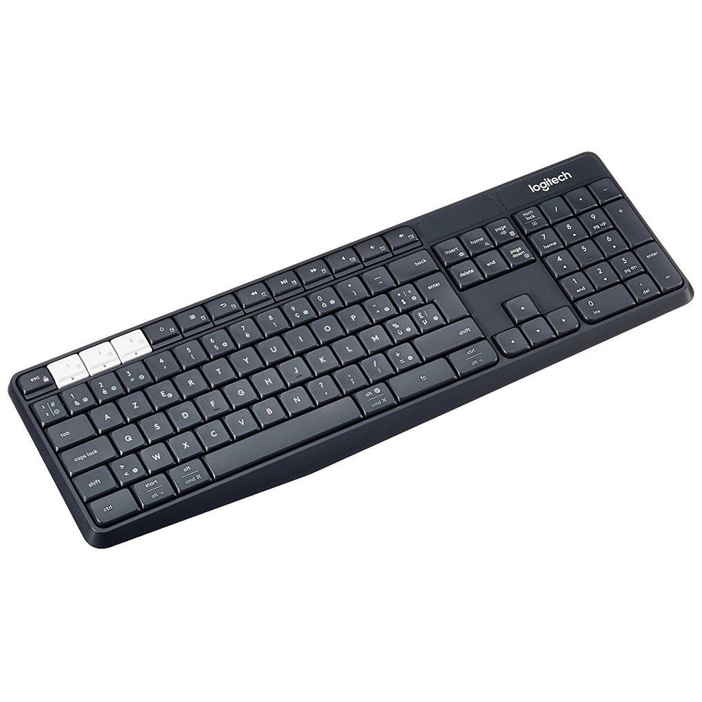 Bộ giá đỡ và bàn phím không dây Logitech K375s Đen - Hàng Chính Hãng