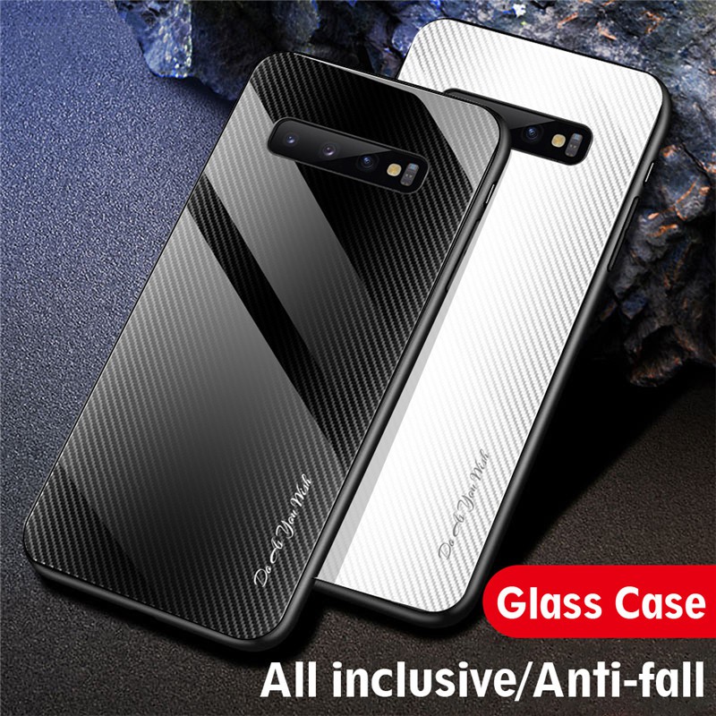 Ốp điện thoại chất liệu sợi carbon cho Samsung Galaxy S8 S9 S10 Plus S10e 5G S10Plus S9Plus S8Plus