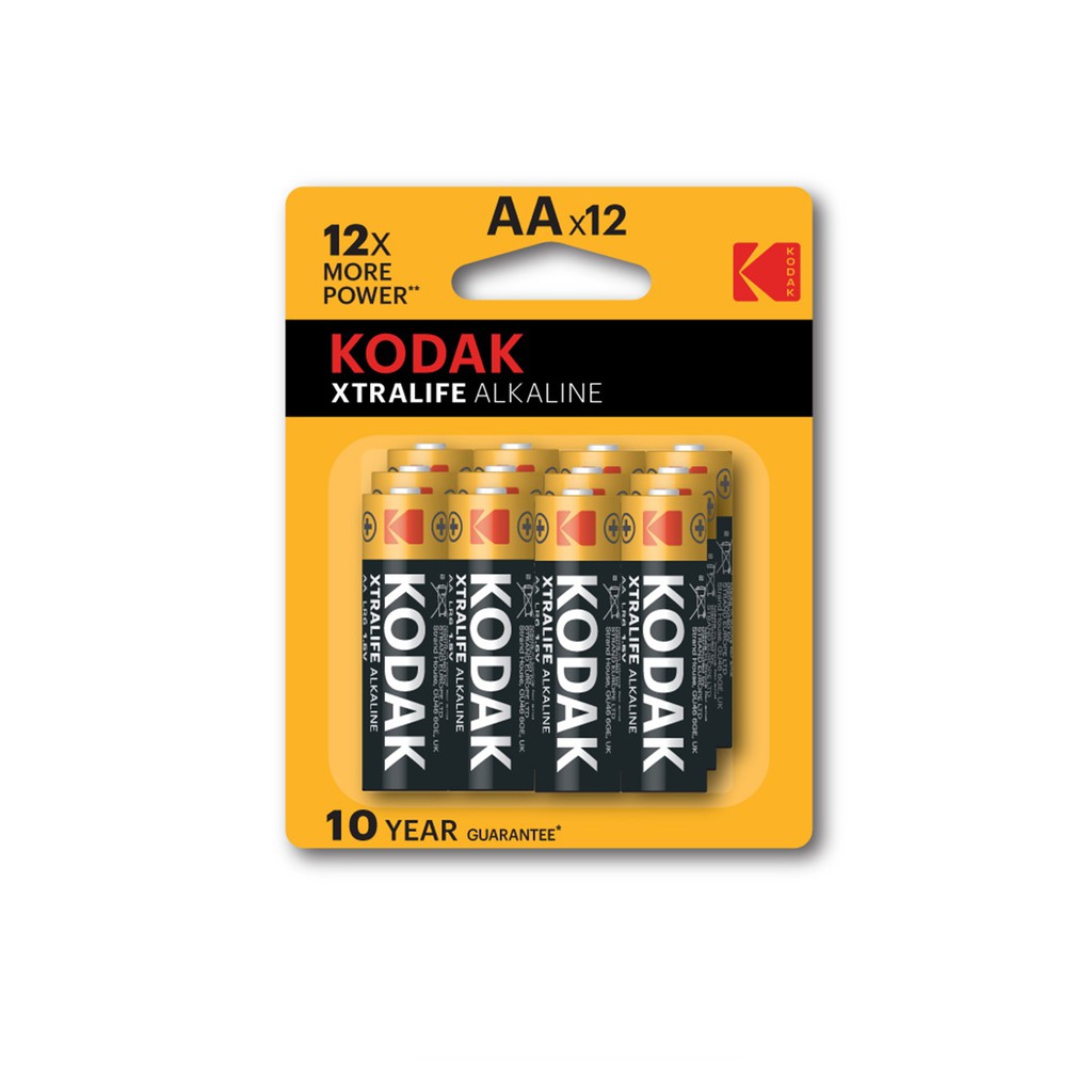 Bộ 12 Pin Kodak Alkaline AA Điện Thế 1.5V Chính Hãng Nhập Khẩu Uncle Bills IB0219