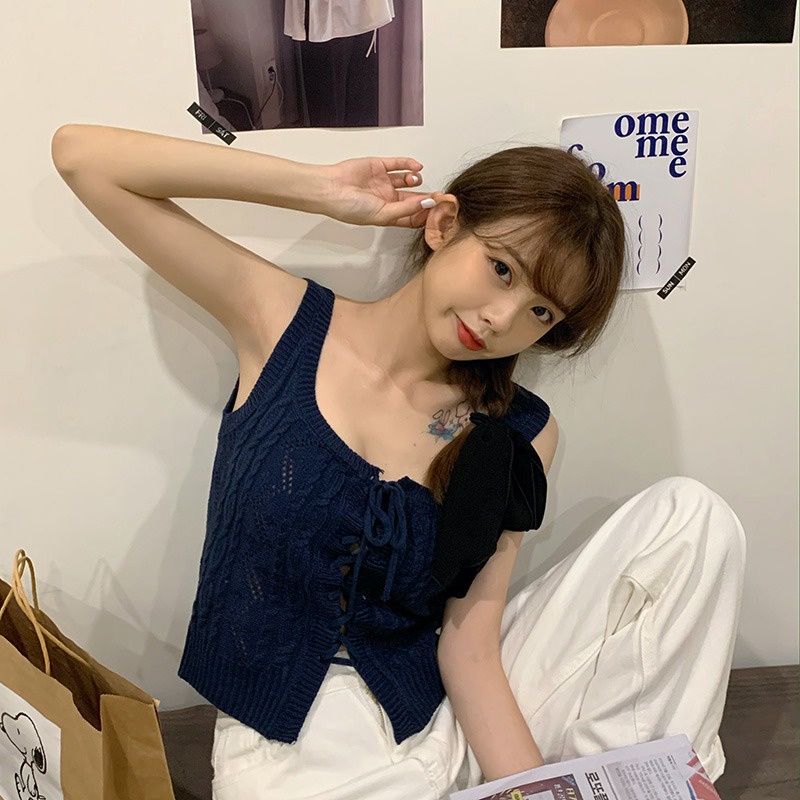 Áo ZHELIHANGFEI vải dệt kim thiết kế lỗ thời trang dành cho nữ