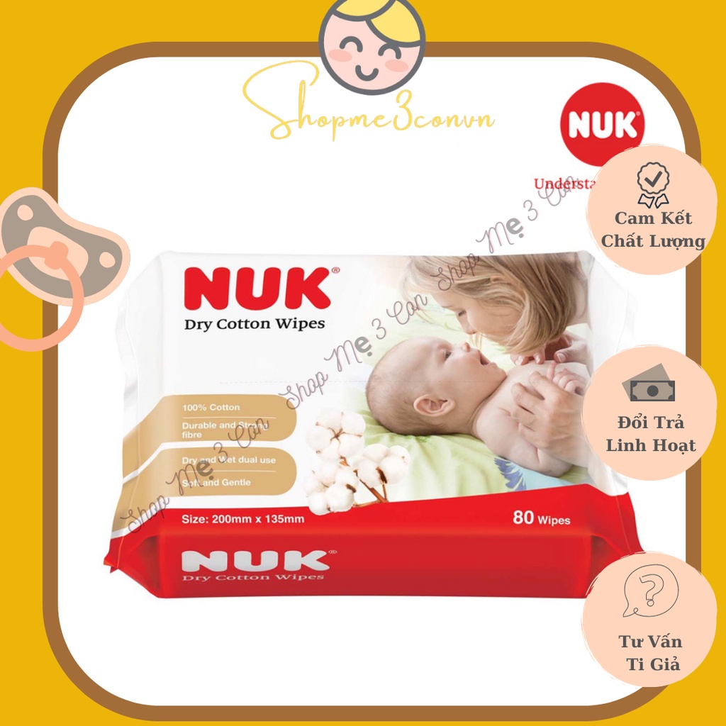 Khăn Vải Khô Đa Năng NUK ( 80 Tờ )