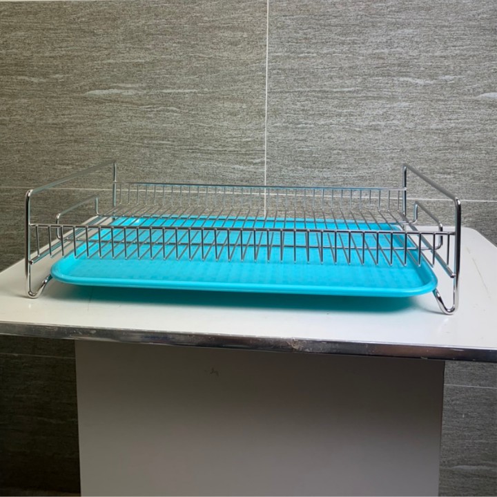Kệ úp chén bát đa năng đựng hoa quả có khay hứng nước chất liệu inox 304