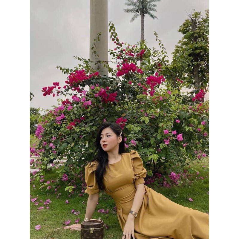 [Mã WASTMAY giảm 15% tối đa 30K đơn 150K] ⚡️BÁN SỈ⚡️Đầm xoè ly eo tay bồng 2 màu be , vàng | BigBuy360 - bigbuy360.vn
