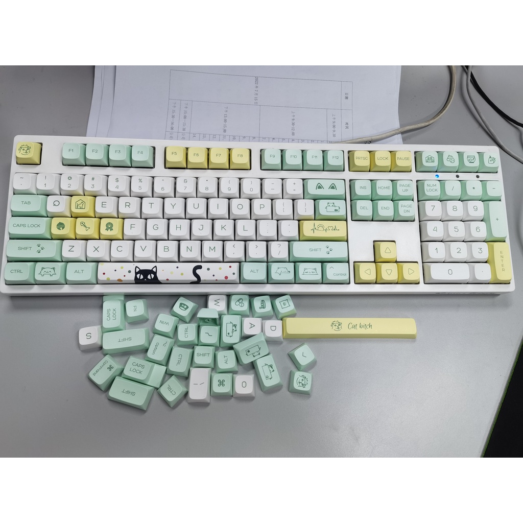 Keycap PBT profile XDA Doraemon, Pixel nút bàn phím cơ phù hợp nhiều layout bàn phím cơ bản