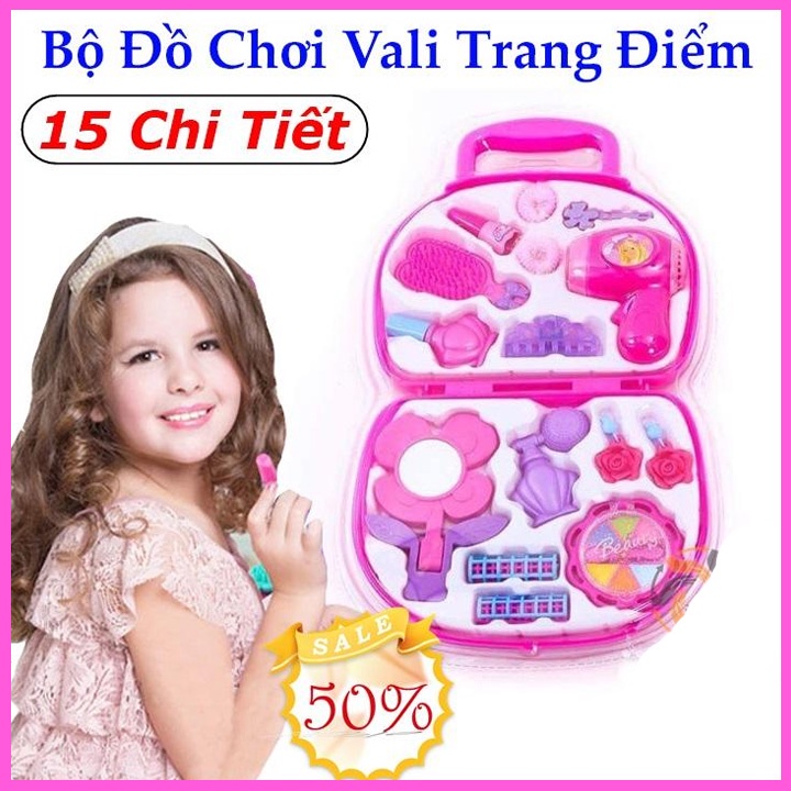 BỘ ĐỒ CHƠI TRANG ĐIỂM CHO BÉ GÁI - 9191