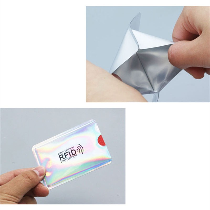 Bao đựng bảo vệ thẻ ngân hàng/ thẻ tín dụng chống nhận dạng qua tần số vô tuyến bằng kim loại 9 * 6.3 cm