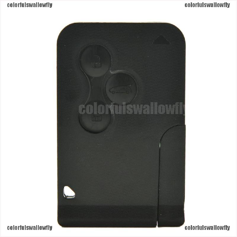 Colorfulswallowfly Smart Key Entry for Renault Megane Smart Card 3 Button 433MHZ ID46 Chip Shell CSF