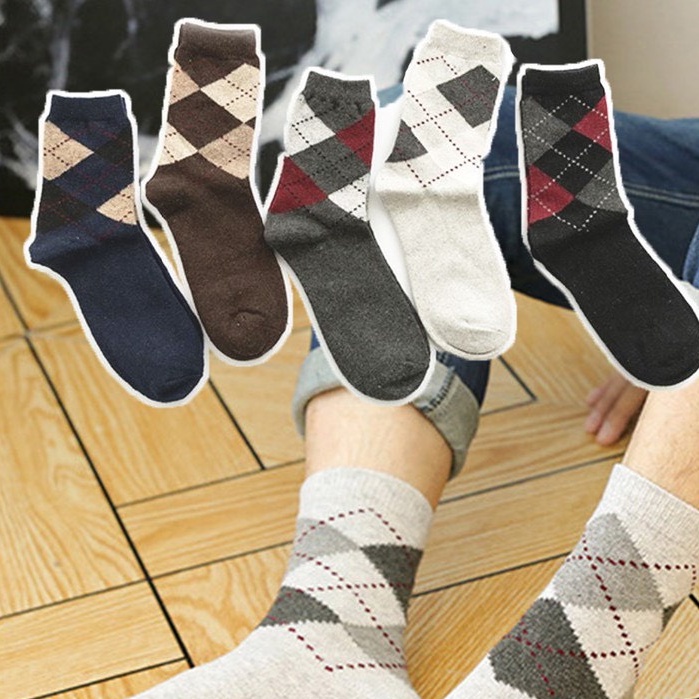 [ GIÁ SỐC ] Vớ Nam cotton văn phòng họa tiết VINTAGE cổ điển thích hợp mang giày tây, quần âu