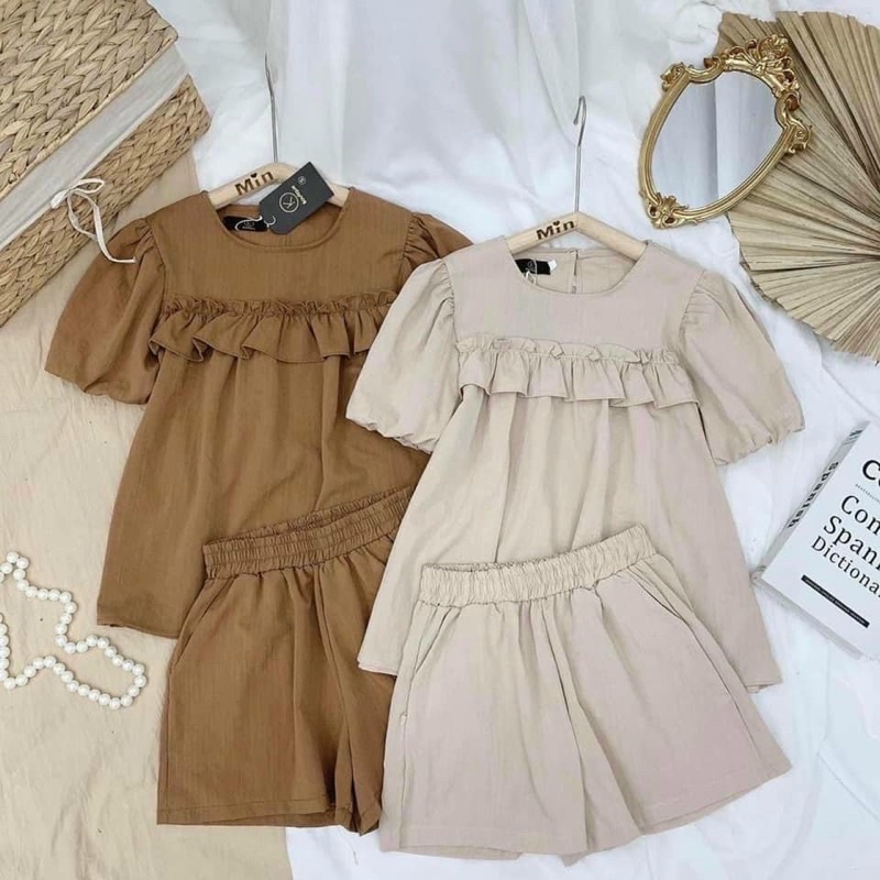 Sét Bigsize Peplum Bèo Ngực (Bigsize 55kg Đến 100kg (M/L/XL/XXL)