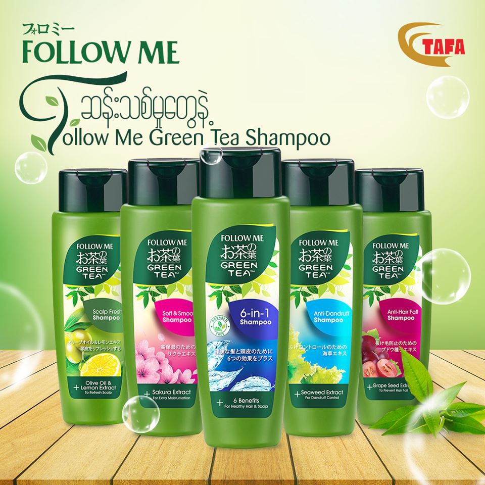 Dầu Gội Đầu  Sạch Gàu Follow Me Trà Xanh Chiết Xuất Tảo Biển - Anti Dandruff Follow Me Shampoo - 320ml