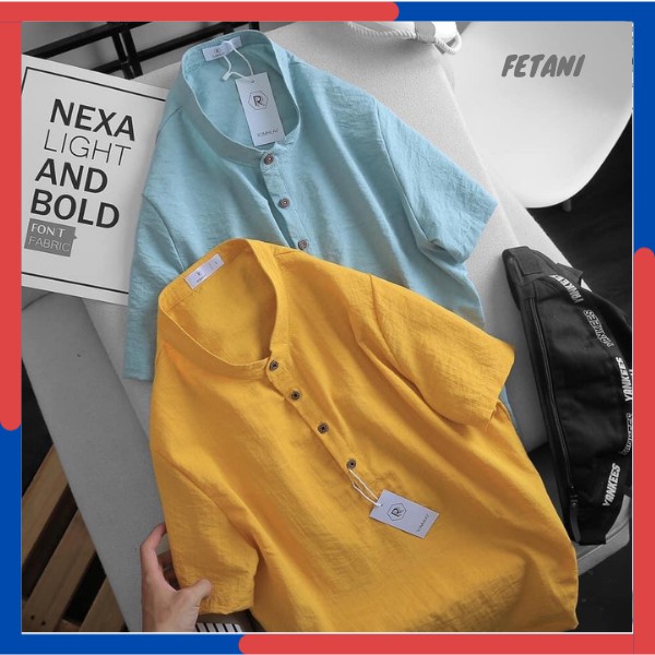 Áo Đũi Nam Cổ Tàu Tay ngắn Chất Đẹp Thoáng mát loại 1 Hot 2021 AD63