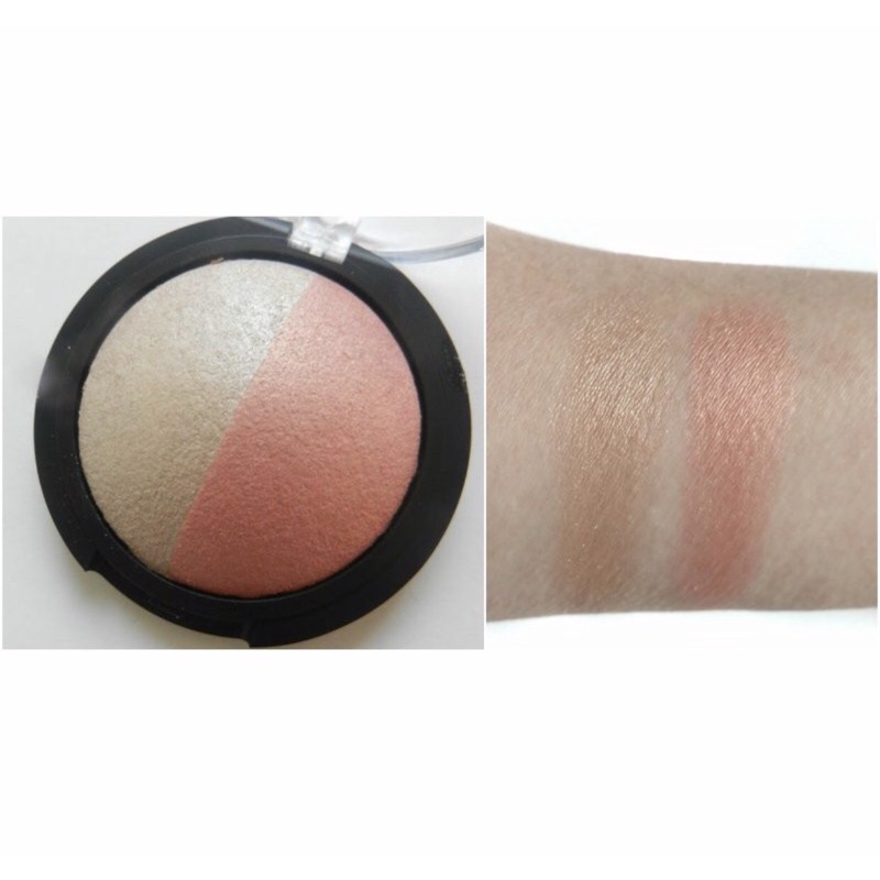 Phấn má hồng và HighLight bắt sáng ELF Baked màu Rose Gold