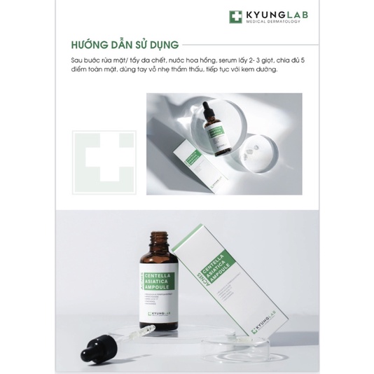 TINH CHẤT SERUM NGỪA MỤN KYUNG LAB ACNES CENTELLA ASIATICA AMPOULE 50ML CHÍNH HÃNG