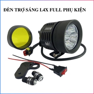 Đèn Led Trợ Sáng L4X Cho Xe Máy Đi Đêm Cực Sáng, Đèn trợ sáng xe máy Phá Sương [BẢO HÀNH 6 THÁNG]