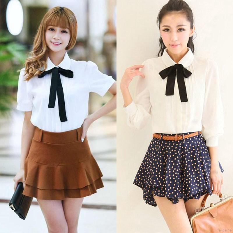 Áo sơ mi có cột nơ cho nữ