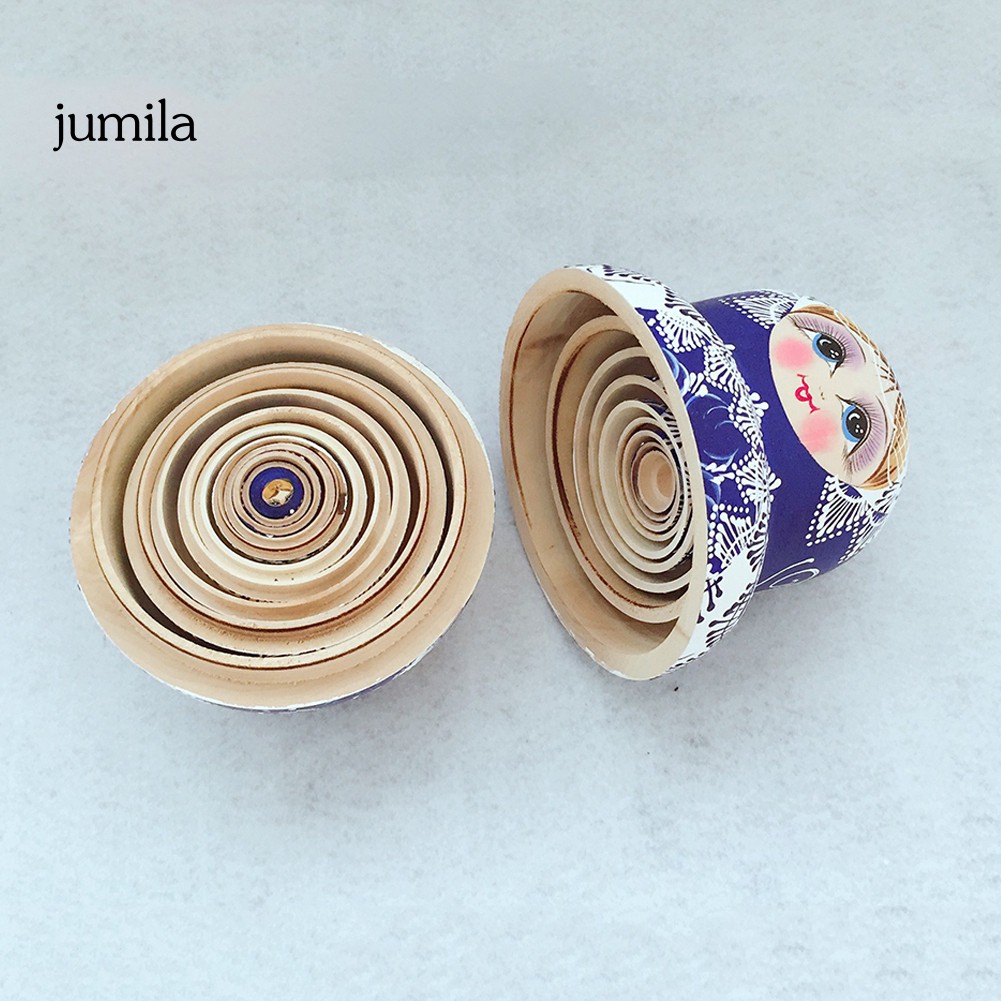 Bộ 10 Búp Bê Nga Matryoshka Bằng Gỗ