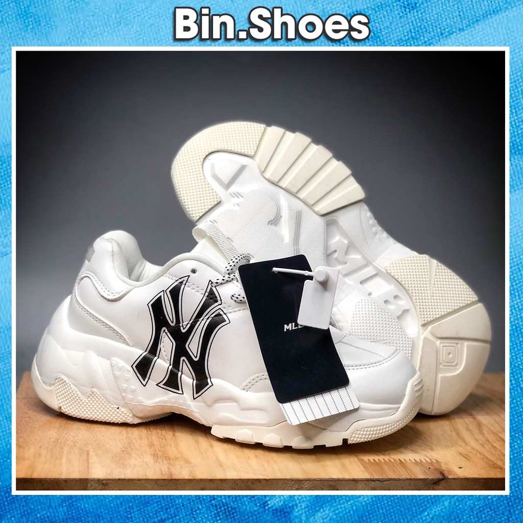 Giày MLB NY Độn Đế Tăng Chiều Cao 6cm Nam Nữ Hàng Cao Cấp Full Box