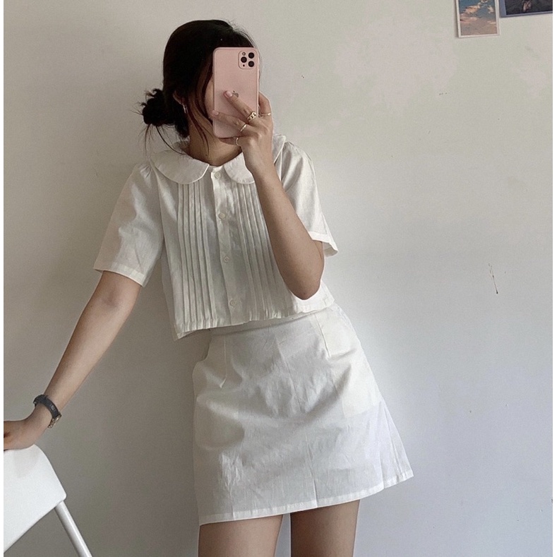 Sét áo cổ sen Chân Váy from A chất đẹp cực xinh ( Ảnh thật) | BigBuy360 - bigbuy360.vn