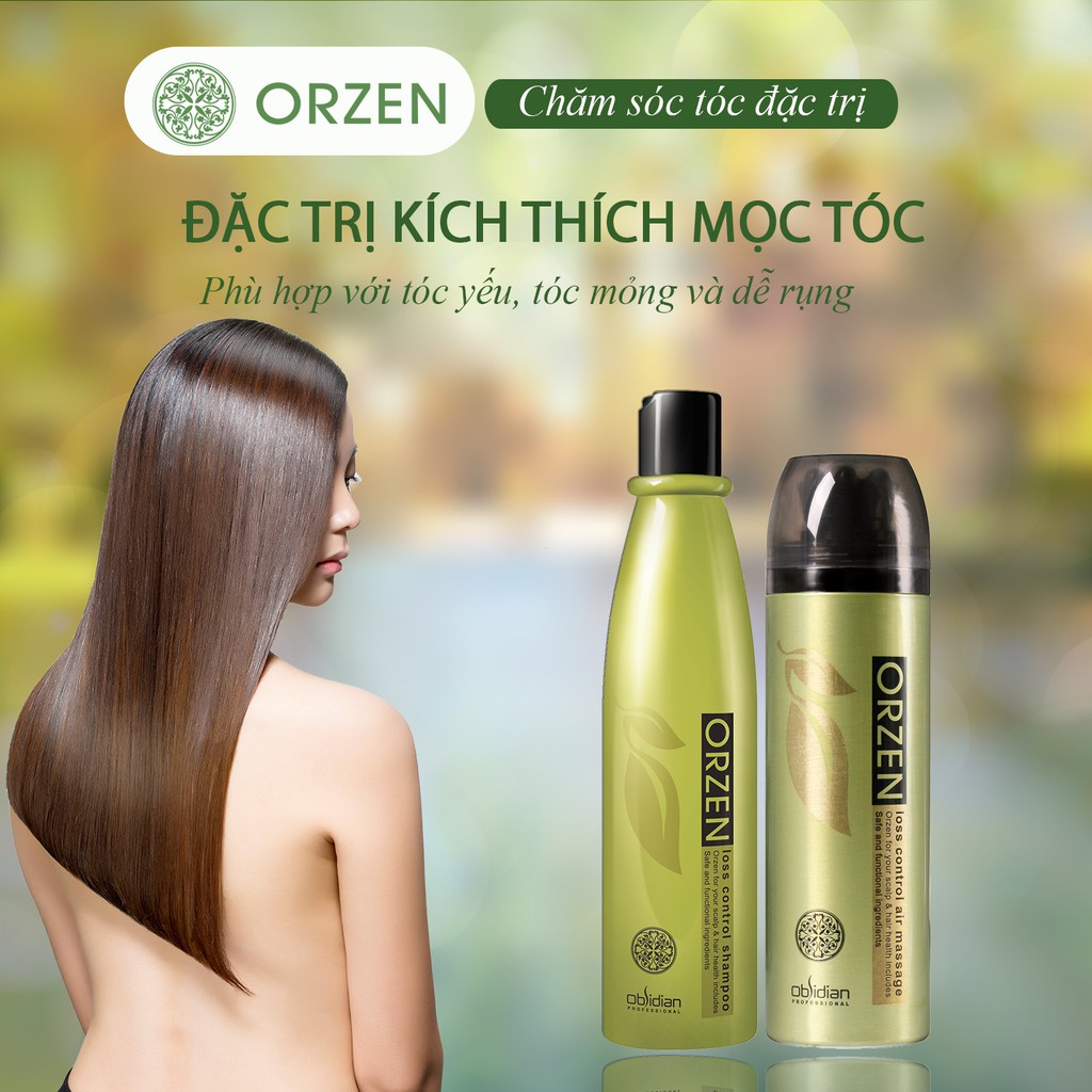 Bộ dầu gội và massage kích thích mọc tóc Orzen, kích thích tóc mọc nhanh Hàn Quốc