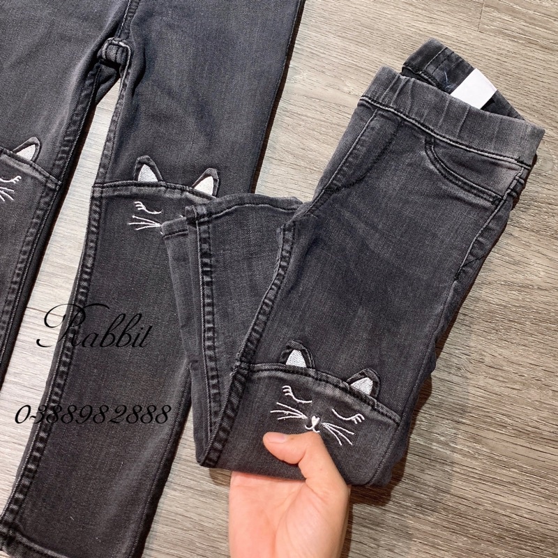 Quần bò denim họa tiết - RABBITSHOP