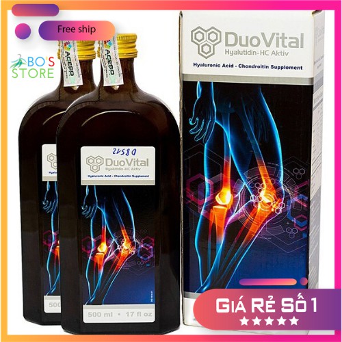 ✅DuoVital Tái Tạo Và Nuôi Dưỡng Sụn Khớp của Đức - Hộp 2 Chai 500ml - Axit Hyaluronic và Chondroitin - Duo Vital 500ml
