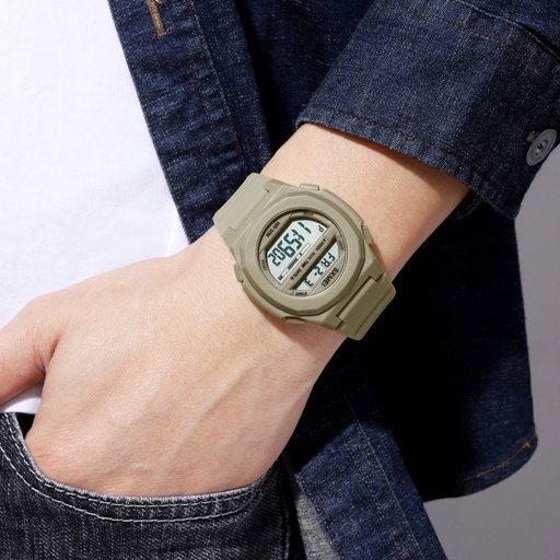 Đồng Hồ Điện Tử Hiển Thị Thời Gian Kép SKMEI 50M Chống Nước Có Đèn LED Cho Nam