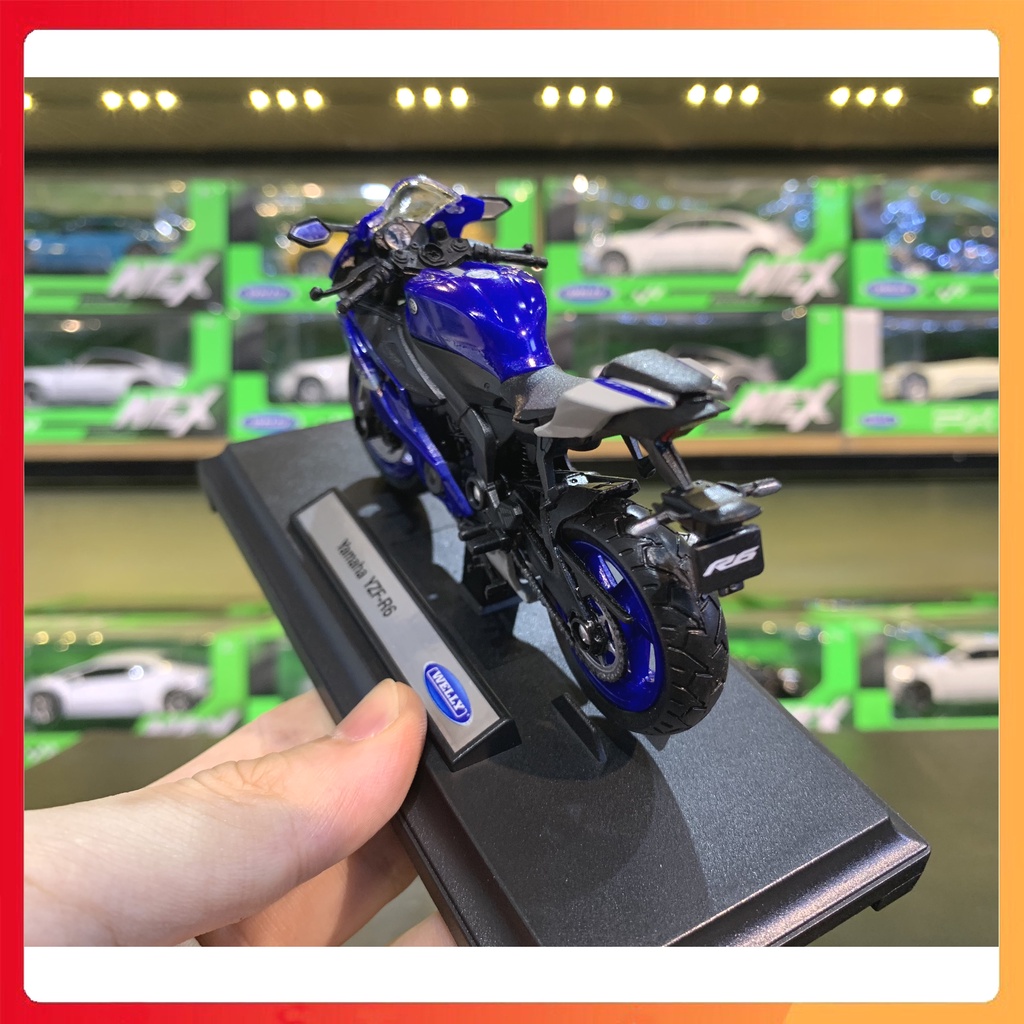 MÔ HÌNH XE YAMAHA R6 2020 TỈ LỆ 1:18 WELLY