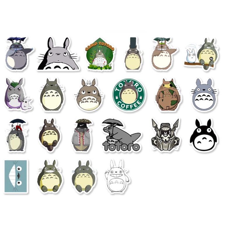 [50 Hình] Hình dán sticker hoạt hình Totoro dễ thương dán trang trí mũ bảo hiểm, điện thoại, laptop - DB.119