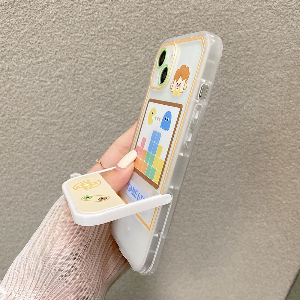 Ốp Điện Thoại Trong Suốt Có Giá Đỡ Hình Chú Chó Dễ Thương Cho iPhone 11 12 13 Pro Max XS Max XR X 6 6S 7 8 Plus SE 2 3