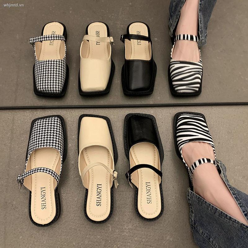 Dép Bít Mũi Phong Cách Mary Jane Retro Thời Trang Mùa Hè 2022 Cho Nữ
